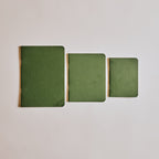Set of Three Notebooks (Green with Red Waxed String)